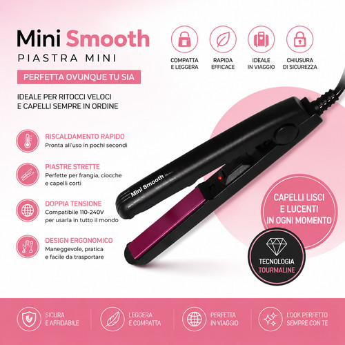 Piastra mini capelli - piastra, portatile